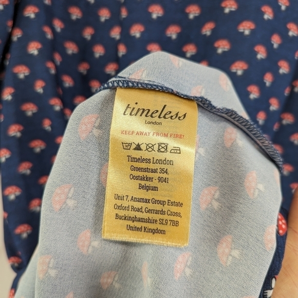 Modcloth Dress Women 10 Mushroom Amanita Timeless London Sprout With Clout - Picture 12 of 16